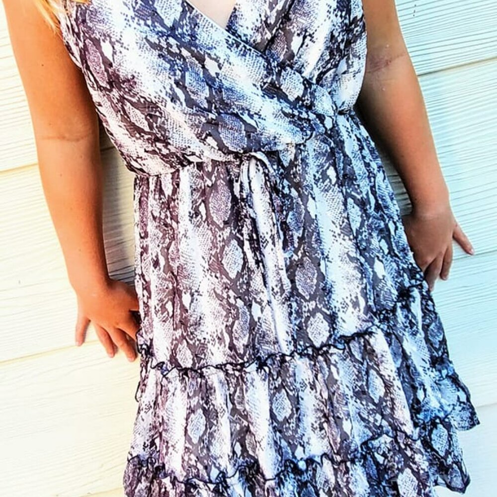 Snake Skin Pink Lily Dress - Picture 2 of 3